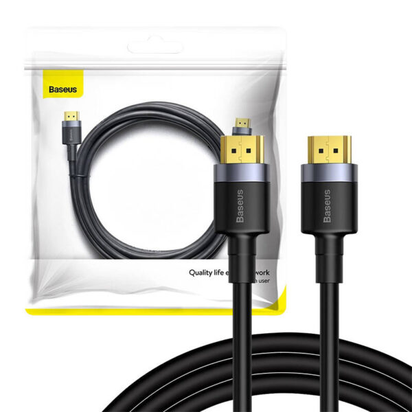 Kabel HDMI 2.0 Baseus Cafule, 4K, 3D, 3m (czarno-szary) - obrazek 9