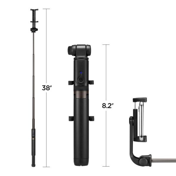 SPIGEN S540W WIRELESS SELFIE STICK TRIPOD BLACK - obrazek 16