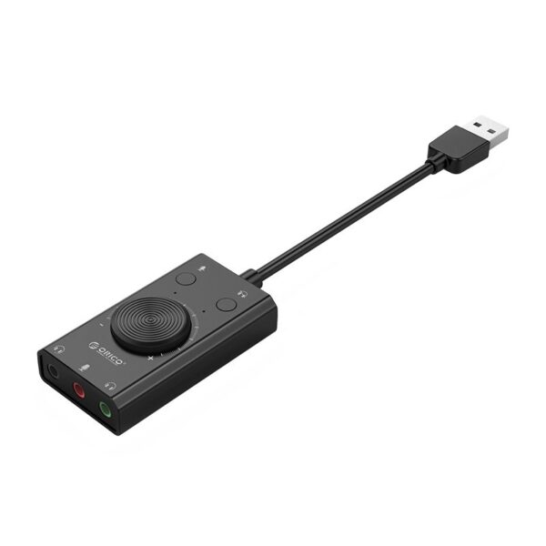 Zewnętrzna karta dźwiękowa Orico USB 2.0, 10cm - obrazek 2