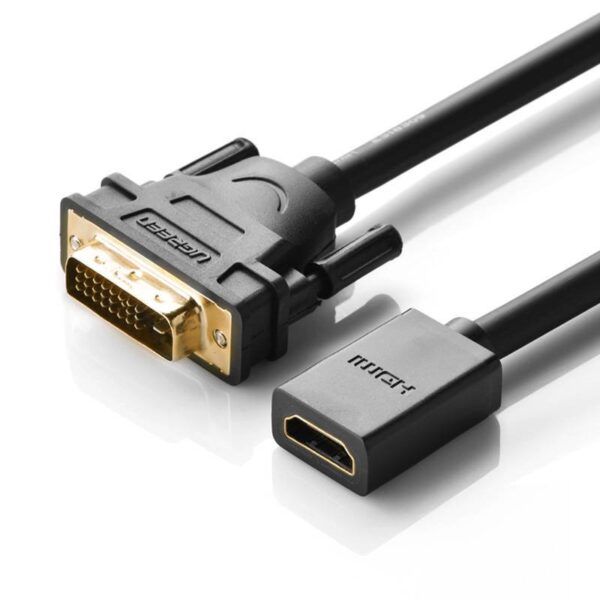 Adapter DVI do HDMI UGREEN 20118, 15cm (czarny) - obrazek 2