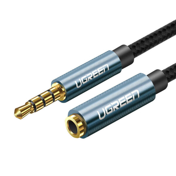 Przedłużacz audio AUX jack 3,5 mm UGREEN AV118, 0,5m (czarny) - obrazek 2