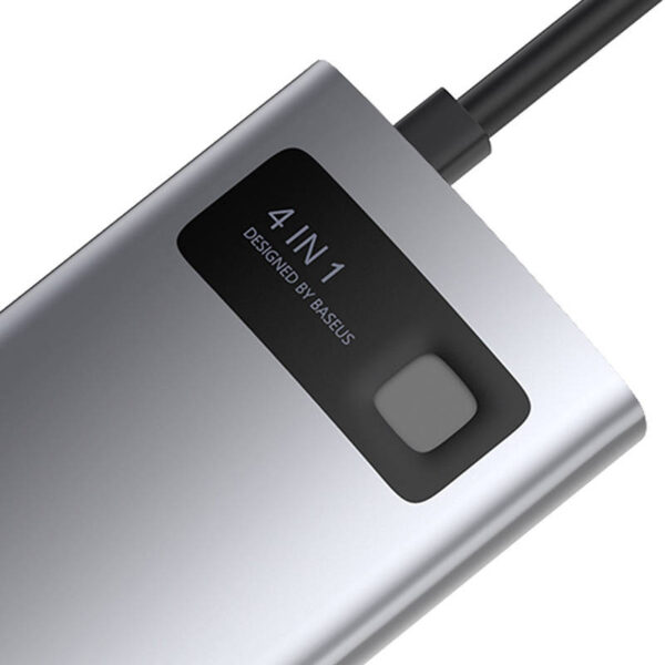 Hub 4w1 Baseus Metal Gleam Series, USB-C do USB 3.0 + USB 2.0 + HDMI + USB-C PD - obrazek 5