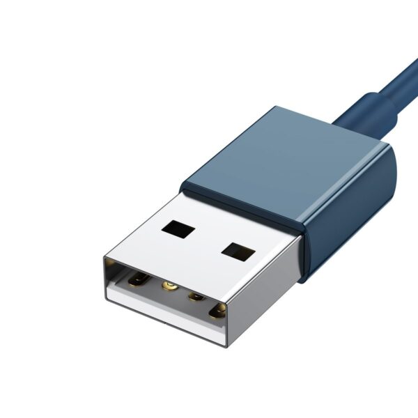 Kabel USB 3w1 Baseus Superior Series, USB do micro USB / USB-C / Lightning, 3.5A, 1.5m (niebieski) - obrazek 5