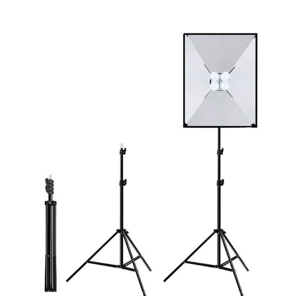 Zestaw studyjny Puluz Softbox LED 50x70cm, statyw, żarówki LED 4 szt PU5071EU - obrazek 4