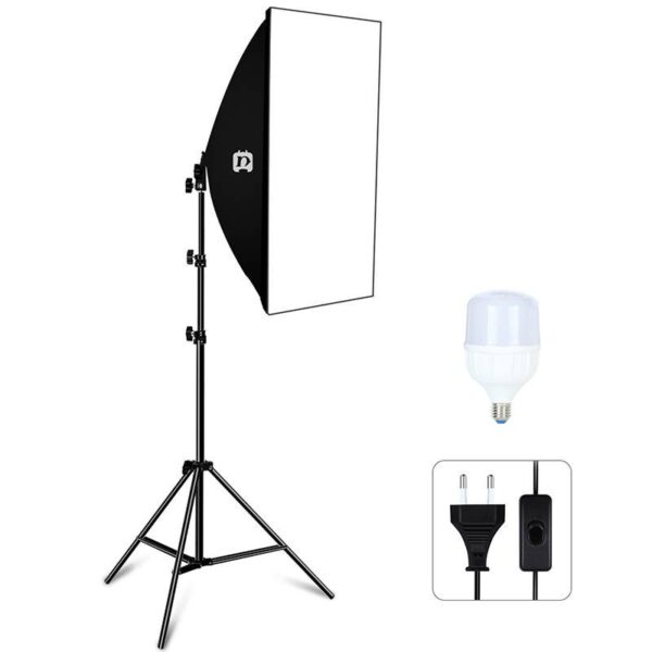 Zestaw studyjny Puluz Softbox LED 50x70cm, statyw, żarówka LED 1 szt PU5070EU - obrazek 2