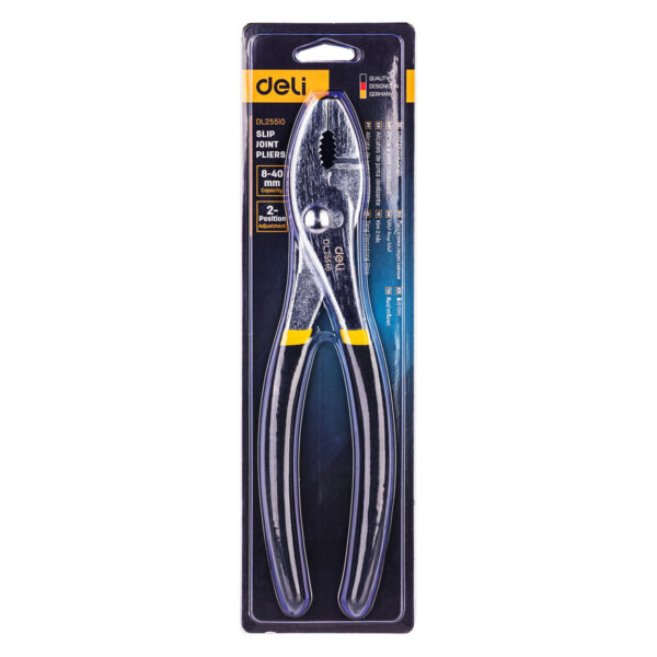 Szczypce zaciskowe Deli Tools EDL25510, 10'' (czarno-żółte) - obrazek 4