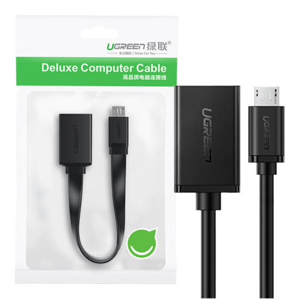 Adapter OTG Micro USB UGREEN US133 (czarny) - obrazek 2