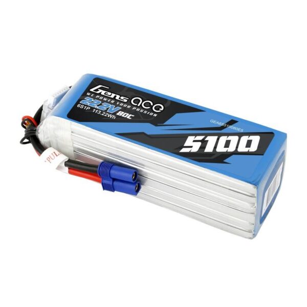 Akumulator GensAce 5100mAh 22.2V 80C 6S1P EC5 - obrazek 3