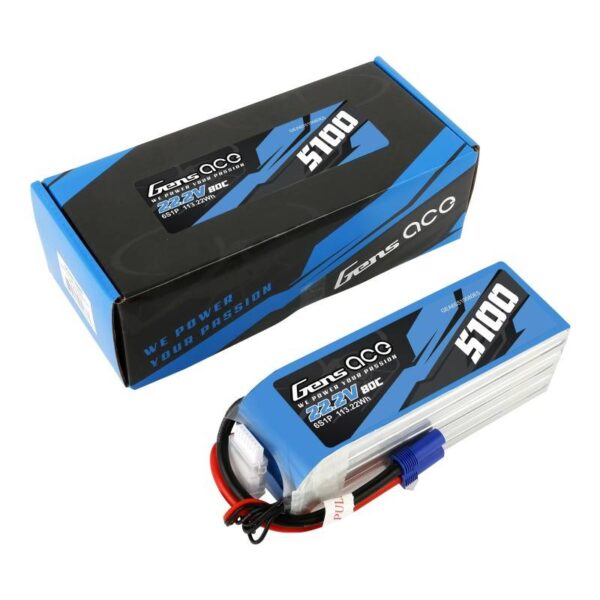 Akumulator GensAce 5100mAh 22.2V 80C 6S1P EC5 - obrazek 4