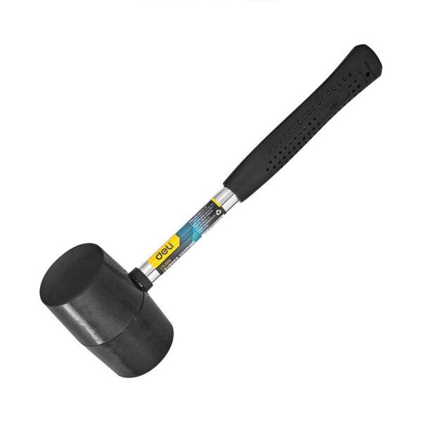 Młotek gumowy Deli Tools EDL5616, 0.5kg (czarny) - obrazek 2