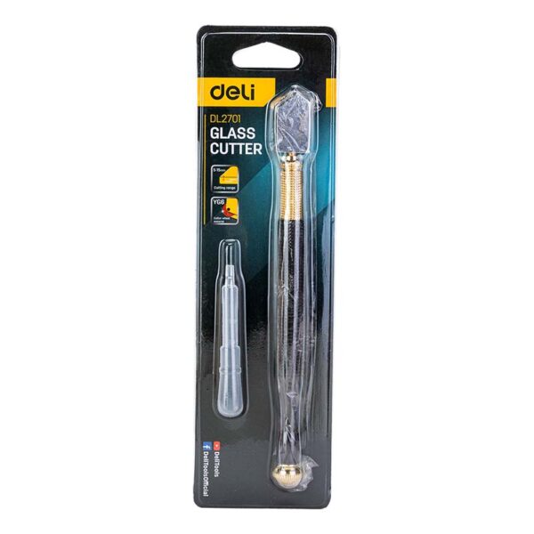 Nożyk do cięcia szkła Deli Tools EDL2701, diamentowy, olejowy - obrazek 5