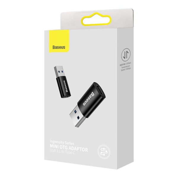 Adapter USB-A do USB-C Baseus Ingenuity OTG (czarny) - obrazek 7