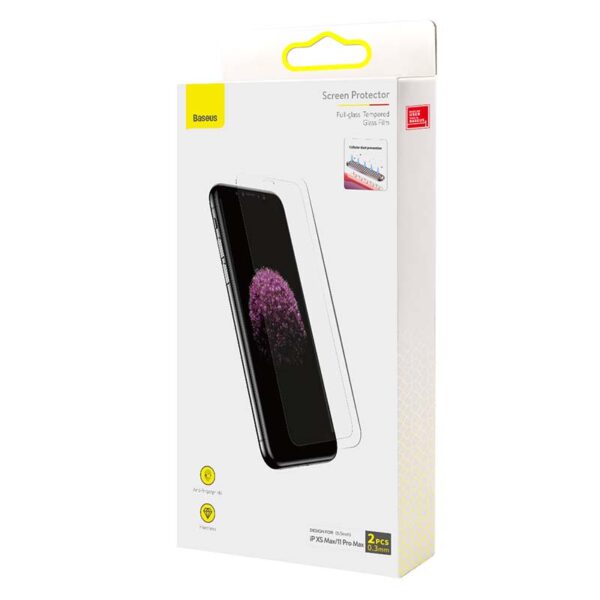 Szkło hartowane 0.3mm Baseus do iPhone XS Max / 11 Pro Max (2szt.) - obrazek 6