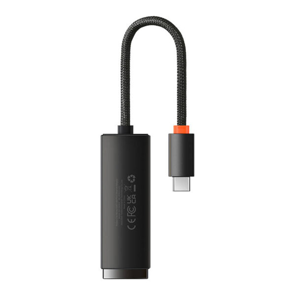 Adapter sieciowy Baseus Lite Series USB-C do RJ45 (czarny) - obrazek 3