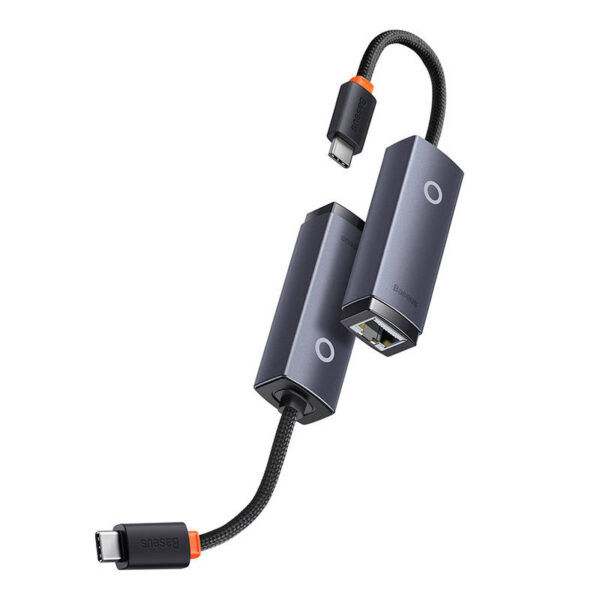 Adapter sieciowy Baseus Lite Series USB-C do RJ45 (szary) - obrazek 3