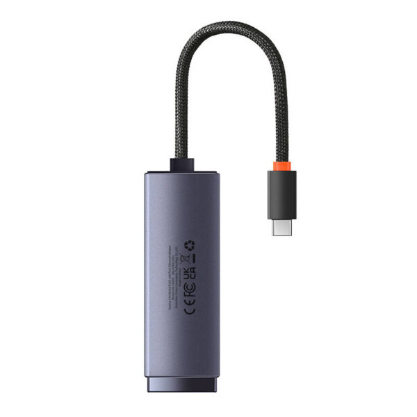 Adapter sieciowy Baseus Lite Series USB-C do RJ45 (szary) - obrazek 4