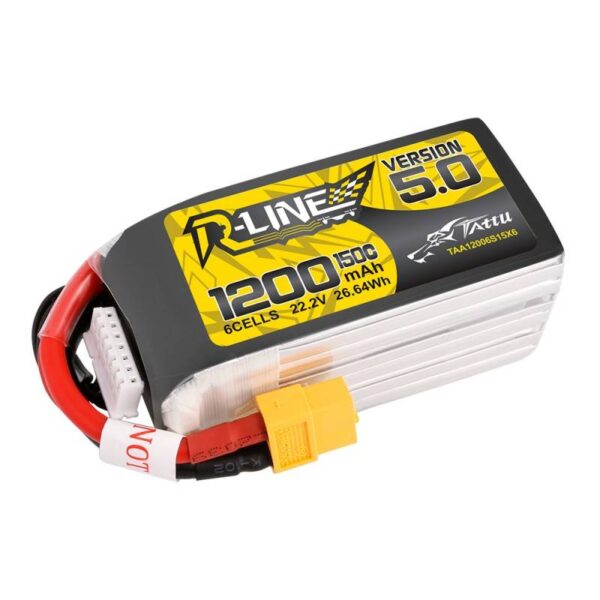 Akumulator Tattu R-Line 5.0 1200mAh 22.2V 150C 6S1P XT60 - obrazek 2