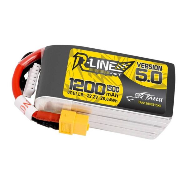 Akumulator Tattu R-Line 5.0 1200mAh 22.2V 150C 6S1P XT60 - obrazek 3