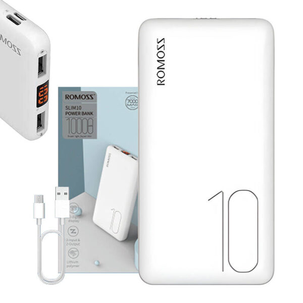 Powerbank Romoss  PSP10 10000mAh (biały) - obrazek 2