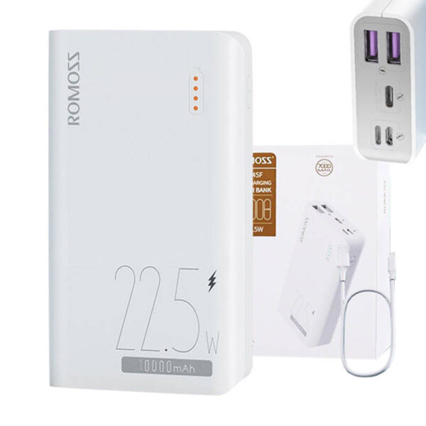 Powerbank Romoss SENSE4SF 10000mAh, 22.5W (biały) - obrazek 2