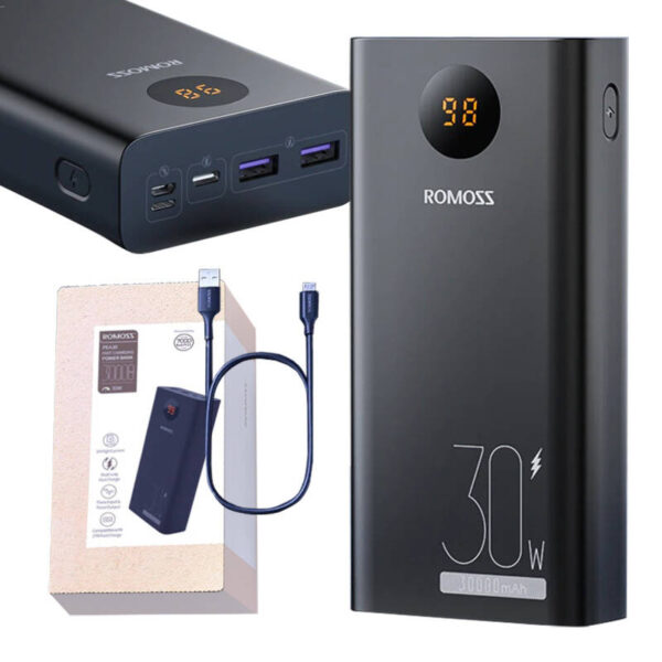 Powerbank Romoss PEA30 30000mAh (czarny) - obrazek 3