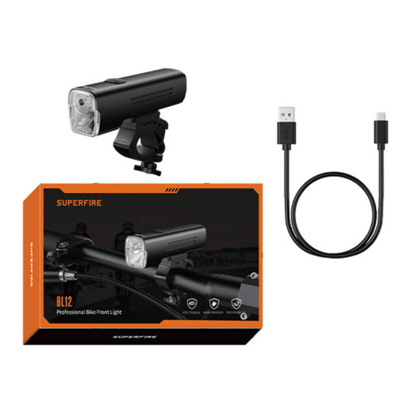 Lampka rowerowa Superfire BL12, 4800mAh, USB - obrazek 5