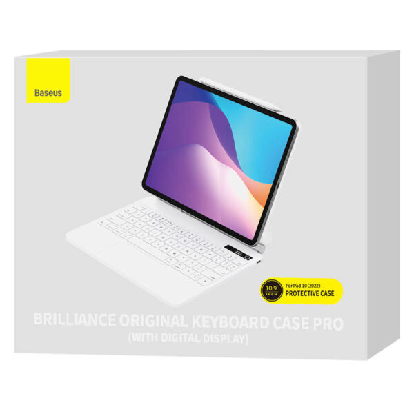 Etui z klawiaturą do Ipad 10 Baseus Brilliance PRO 10.9" (białe) - obrazek 7