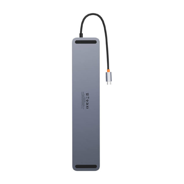 Hub 12w1 Baseus EliteJoy Gen2 series USB-C do 2xHDMI+ 3xUSB 3.0+ PD+ DP+ SD/TF+ RJ45+Type-C+ 3.5mm (ciemny szary) - obrazek 4