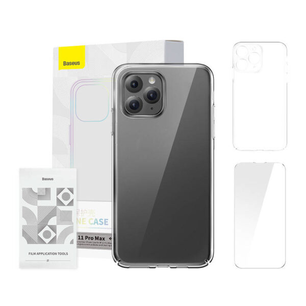 Etui Baseus Crystal Series Clear do iPhone 11 pro max (przeźroczyste) +szkło hartowane +zestaw czyszczący