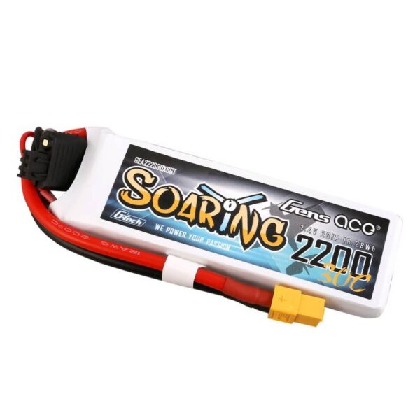 Akumulator Gens Ace G-Tech Soaring 2200mAh 7.4V 30C 2S1P XT60 - obrazek 3