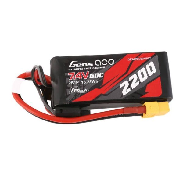 Akumulator GensAce G-Tech LiPo 2200mAh 7.4V 60C 2S1P XT60