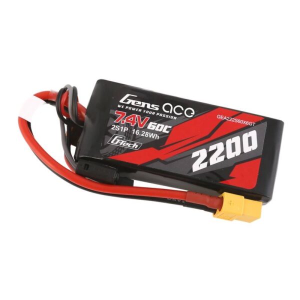 Akumulator GensAce G-Tech LiPo 2200mAh 7.4V 60C 2S1P XT60 - obrazek 3