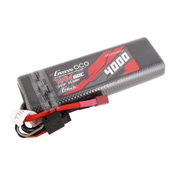 Akumulator Gens Ace G-Tech 4000mAh 7,4V 60C 2S1P HardCase T-plug - obrazek 2