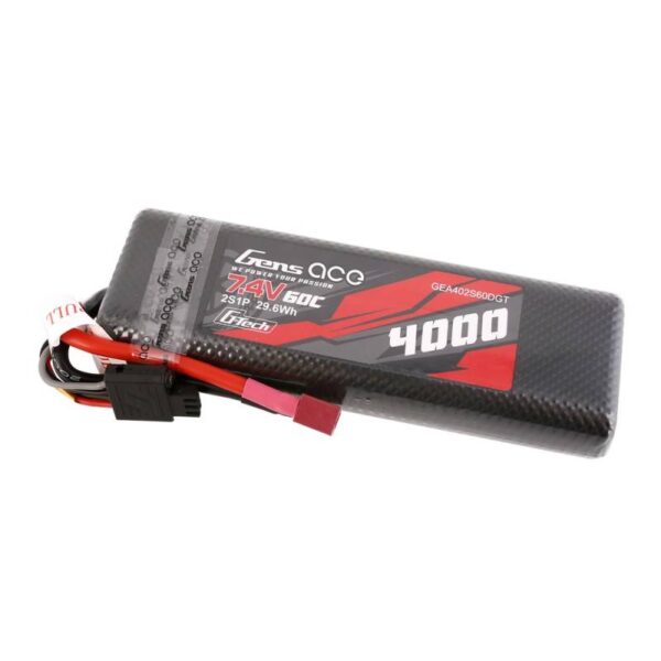 Akumulator Gens Ace G-Tech 4000mAh 7,4V 60C 2S1P HardCase T-plug - obrazek 3