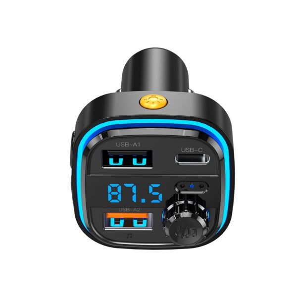 XO transmiter FM BCC08 Bluetooth MP3 ładowarka samochodowa 3,1A czarna - obrazek 2