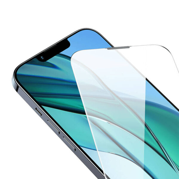 Szkło hartowane Baseus Corning do iPhone 13/13Pro/14 z filtrem przeciwpyłowym - obrazek 5