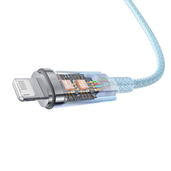 Kabel szybko ładujący Baseus Explorer USB do Lightning 2.4A 1M (niebieski) - obrazek 6