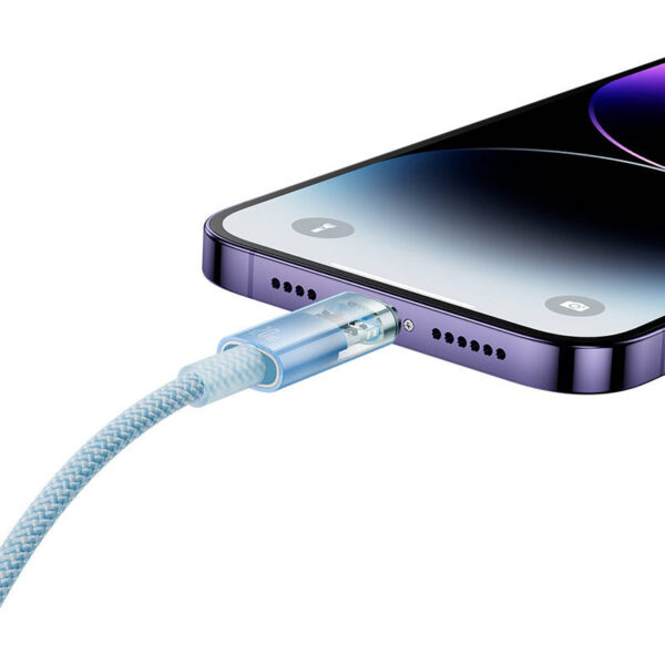 Kabel szybko ładujący Baseus USB-C do Lightning  Explorer Series 1m, 20W (niebieski) - obrazek 8