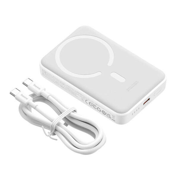 Powerbank mini Baseus 10000mAh, USB-C 30W (biały) - obrazek 5