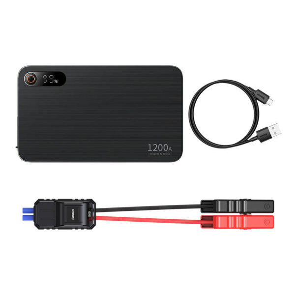 Powerbank/Rozrusznik Baseus Pro+ Car Jump Starter, 12000mAh, 1200A, USB (czarny) - obrazek 7