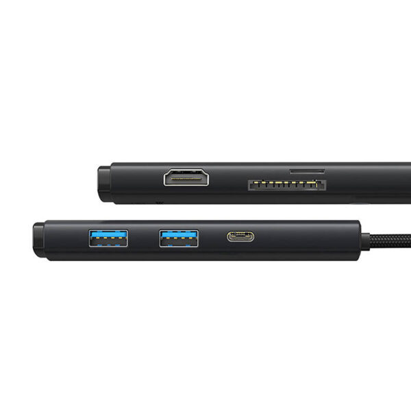 Hub Baseus OS Lite 6-Port (Typ-C do HDMI+USB3.0*2+PD+SD/TF) (czarny) - obrazek 4