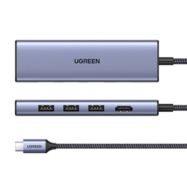 Adapter HUB UGREEN CM511 USB-C do HDMI, 3x USB-A 3.0, SD/TF - obrazek 3