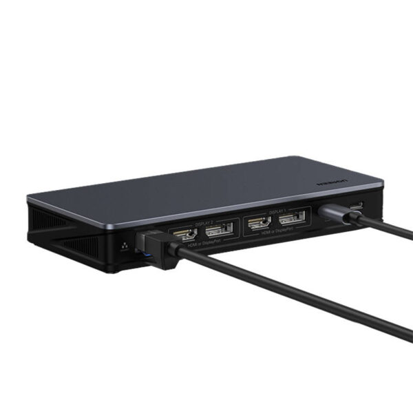 Adapter HUB UGREEN CM615 USB-C do 2x USB-A, 1x USB-C 3.1, 2x HDMI, 2x DP,  SD/TF, RJ45 - obrazek 3