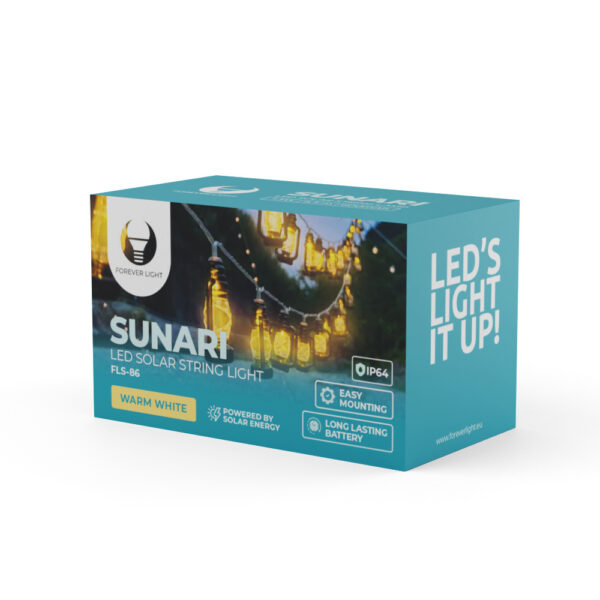 Sznur solarny latarenka LED SUNARI FLS-86 30LED 6,5m 600mAh Li-Ion Forever Light - obrazek 4