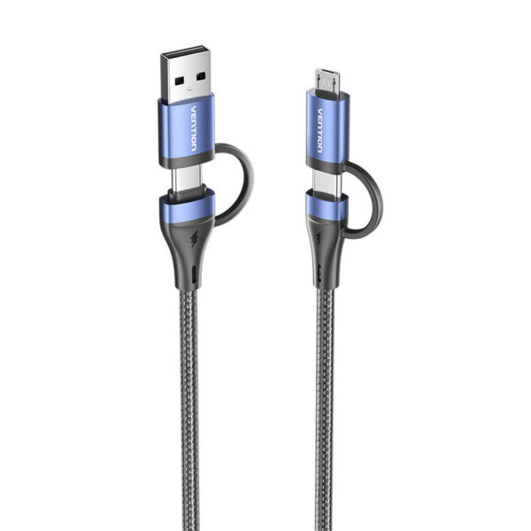 Kabel 4w1 USB 2.0 Vention CTLLH 2m (czarny) - obrazek 4