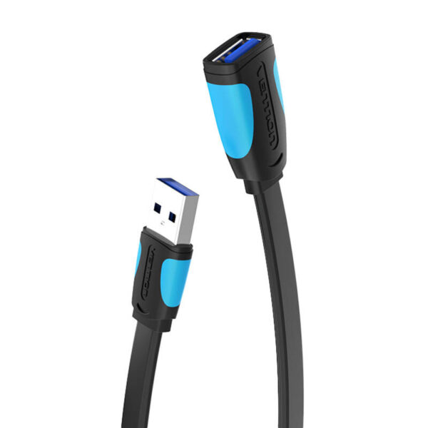 Płaski przedłużacz USB3.0 Vention VAS-A13-B150 1,5m czarny - obrazek 3