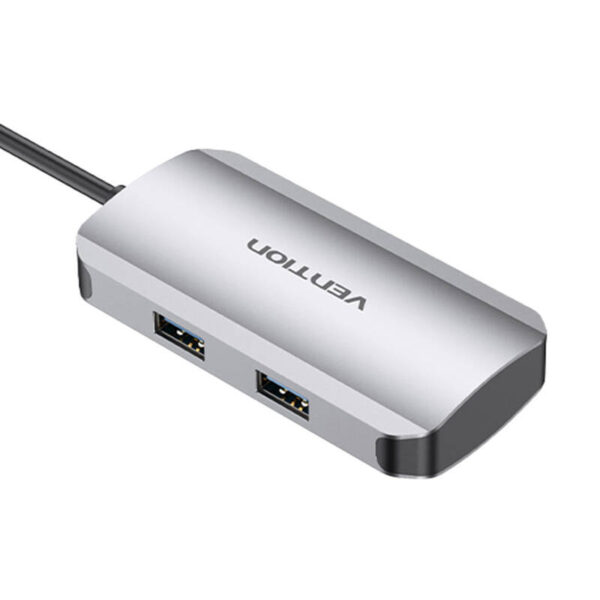 Stacja dokująca USB-C na USB-C, 3x USB3.0, PD 0,15m Vention TNDHB szary - obrazek 2