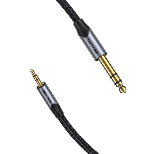 Kabel audio 3,5mm TRS do 6,35mm Vention BAUHJ 5m Szary - obrazek 3