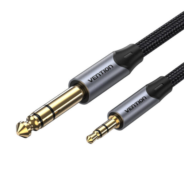 Kabel audio 3,5mm TRS do 6,35mm Vention BAUHJ 5m Szary - obrazek 4