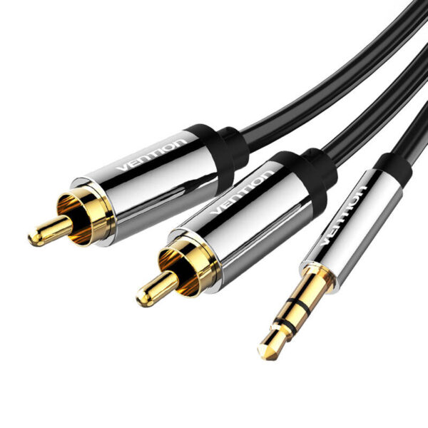 Kabel audio 3,5mm do 2x RCA Vention BCFBI 3m czarny - obrazek 2